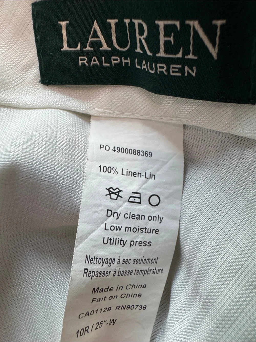 Ralph Lauren Light Sage 100% Linen Two-Piece Suit